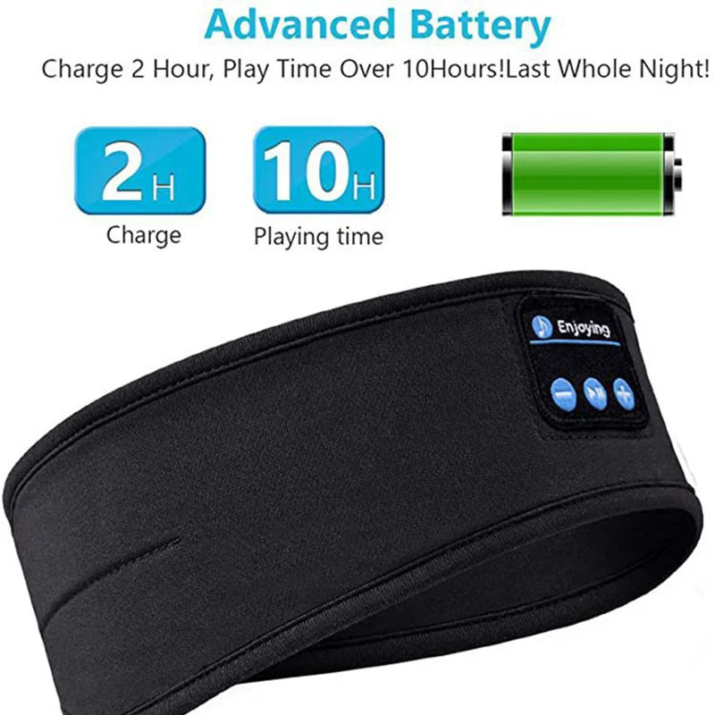Wireless Bluetooth Music Eye Mask Sports Headband Anti-Noise Headphones Talk Running Yoga Music Headwear Wireless Sleep Headphon