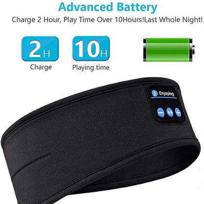 Wireless Bluetooth Music Eye Mask Sports Headband Anti-Noise Headphones Talk Running Yoga Music Headwear Wireless Sleep Headphon