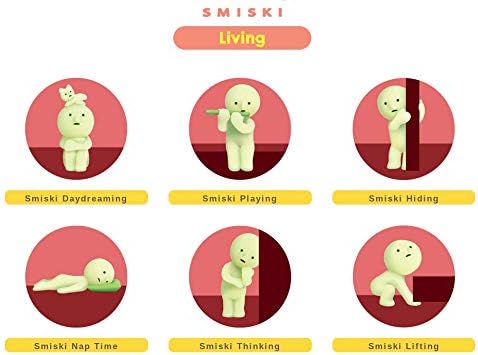 Discover the Magic of Smiski - Glow in the Dark Miniature Figure from the Living Series - Assorted Blind Box Surprise!