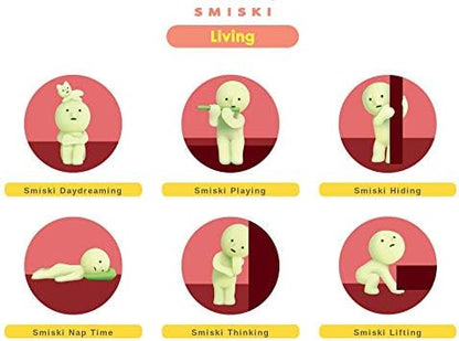 Discover the Magic of Smiski - Glow in the Dark Miniature Figure from the Living Series - Assorted Blind Box Surprise!
