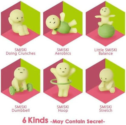 Glow in the Dark Smiski Mini Figure from the Exercising Series - Surprise Style, 1 Pack