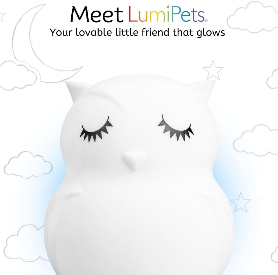 Charming Owl Squishy Night Light for Kids - Color Changing Silicone Lamp with Remote Control | Rechargeable, Portable & Perfect for Nurseries