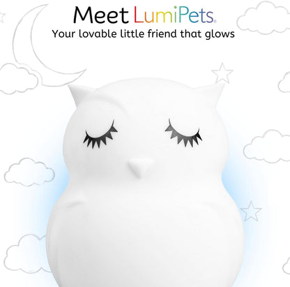 Charming Owl Squishy Night Light for Kids - Color Changing Silicone Lamp with Remote Control | Rechargeable, Portable & Perfect for Nurseries