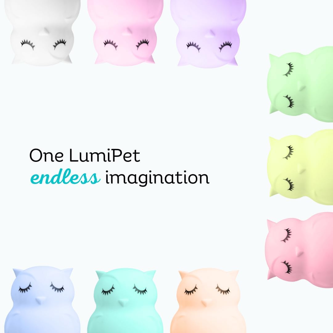 Charming Owl Squishy Night Light for Kids - Color Changing Silicone Lamp with Remote Control | Rechargeable, Portable & Perfect for Nurseries