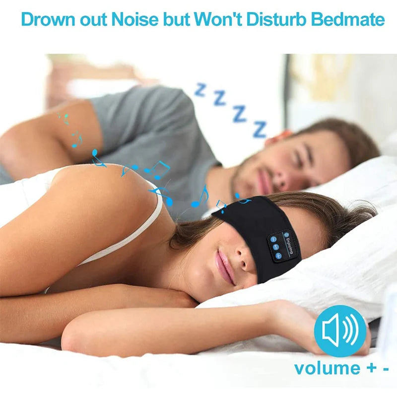 Wireless Bluetooth Music Eye Mask Sports Headband Anti-Noise Headphones Talk Running Yoga Music Headwear Wireless Sleep Headphon