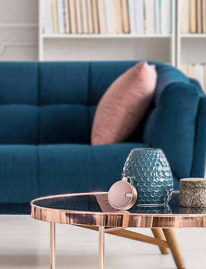 C12 IP67 Waterproof Bluetooth Shower Speaker - Portable, Loud & Clear Sound in Cashmere Pink | Perfect for Outdoor Adventures, Travel & Parties with Suction Cup & TF Card Support