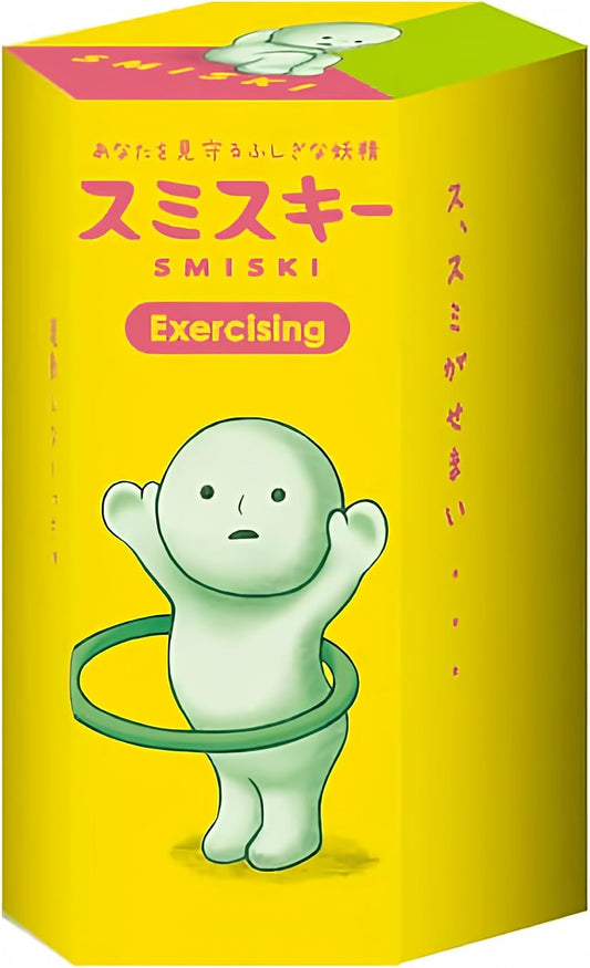 Glow in the Dark Smiski Mini Figure from the Exercising Series - Surprise Style, 1 Pack