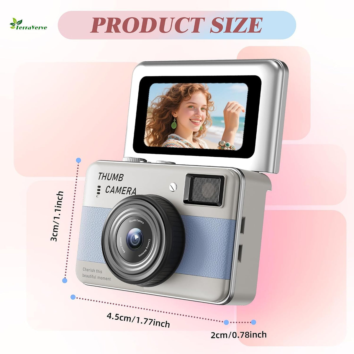 Compact HD Mini Keychain Camera with Flip Screen - Travel-Friendly Digital Camera with Multiple Modes & SD Card, Perfect Fashion Pendant Gift!
