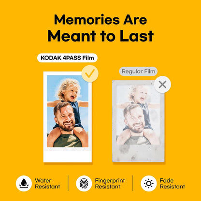 KODAK Mini 2 Retro Portable Photo Printer - Instant 2x3 Prints, Bluetooth Connectivity, Smudge-Proof & Water-Resistant, Perfect for iPhone & Android Users