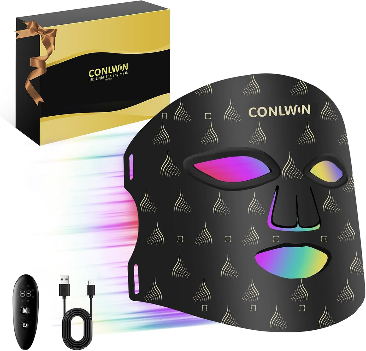 Transform Your Skincare Routine with the Ultra-Light Red Light Therapy Mask - Model RB-061 | 8-Mode Near-Infrared LED Mask with Rechargeable Battery for Home & Travel