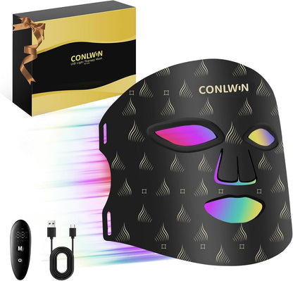 Transform Your Skincare Routine with the Ultra-Light Red Light Therapy Mask - Model RB-061 | 8-Mode Near-Infrared LED Mask with Rechargeable Battery for Home & Travel