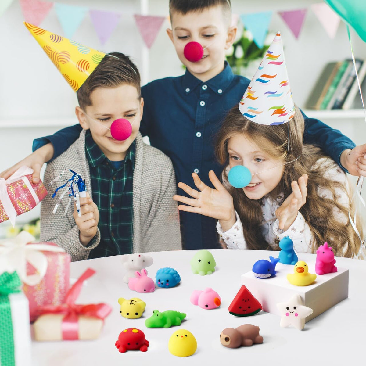 Exciting 50-Pack Mochi Squishy Toy Set - Adorable Mini Stress Relief Toys for Kids, Perfect Party Favors and Classroom Prizes!