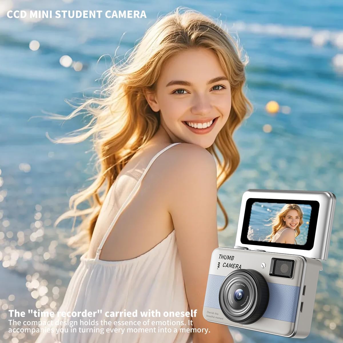 Compact HD Mini Keychain Camera with Flip Screen - Travel-Friendly Digital Camera with Multiple Modes & SD Card, Perfect Fashion Pendant Gift!