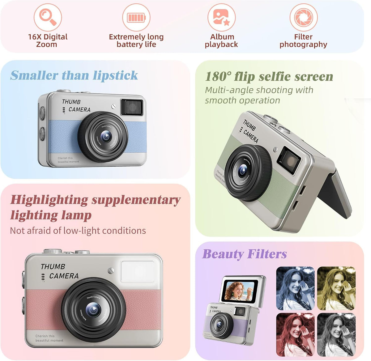 Compact HD Mini Keychain Camera with Flip Screen - Travel-Friendly Digital Camera with Multiple Modes & SD Card, Perfect Fashion Pendant Gift!