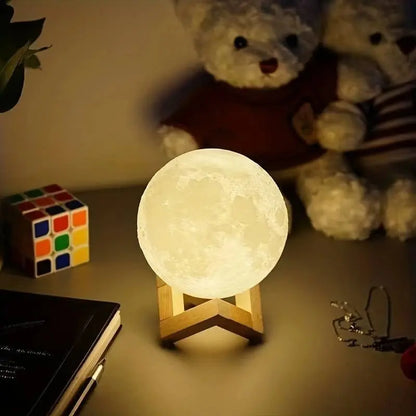 Enchanting 1 LED Moon Light Galaxy Lamp - Perfect for Birthdays and Bedroom Decor, Ideal Gift for Kids and Adults!
