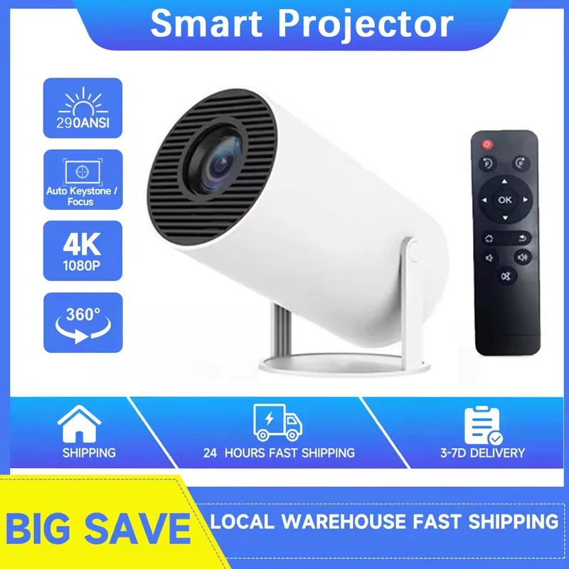 Experience Cinematic Brilliance Anywhere with the 2026 HY300 Portable 4K Projector - Smart Android 11, WiFi 6, and Stunning 1080P Resolution