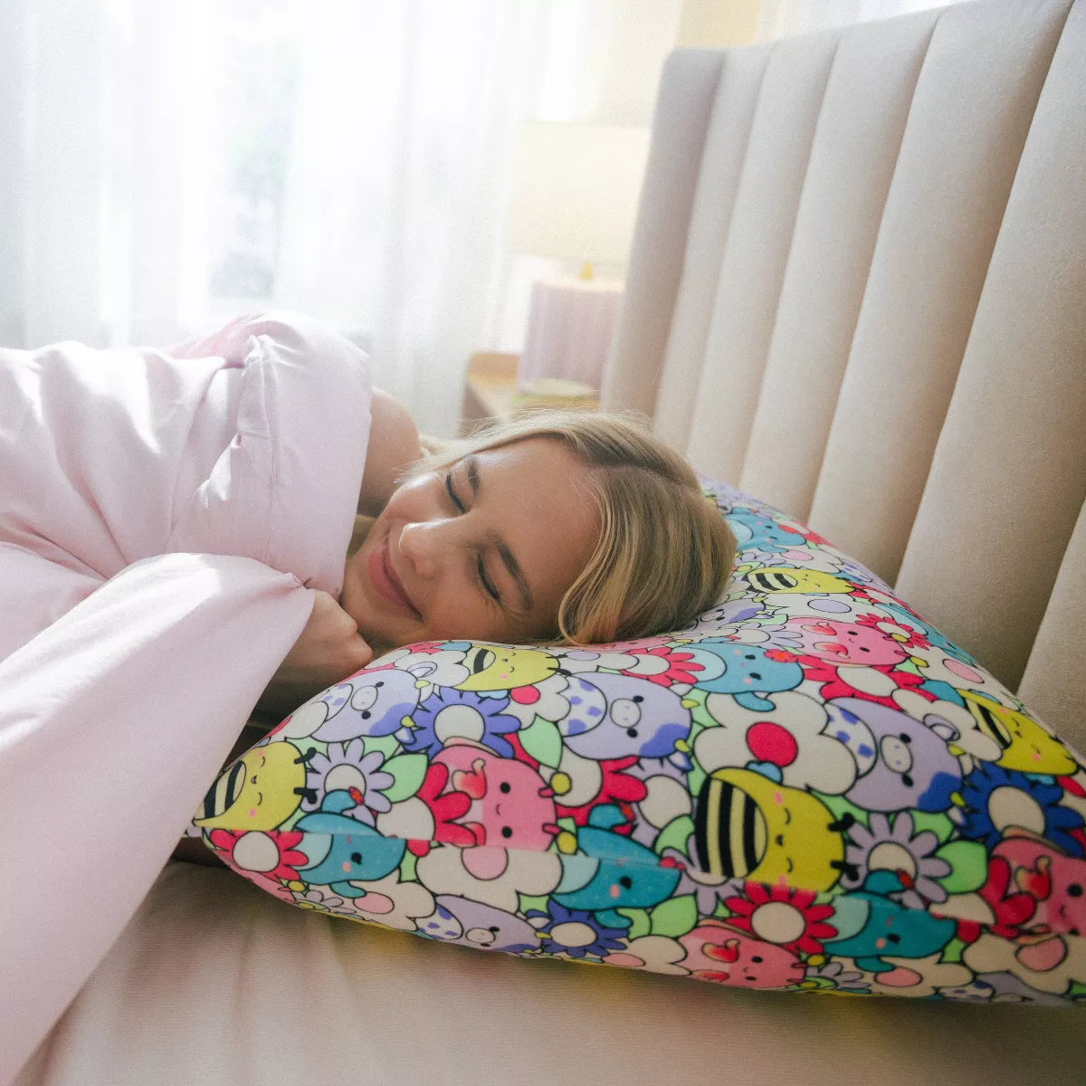 Squishpillow by Original Squishmallows Medium Bed Pillow and Ultra Soft Pillowcase Cover