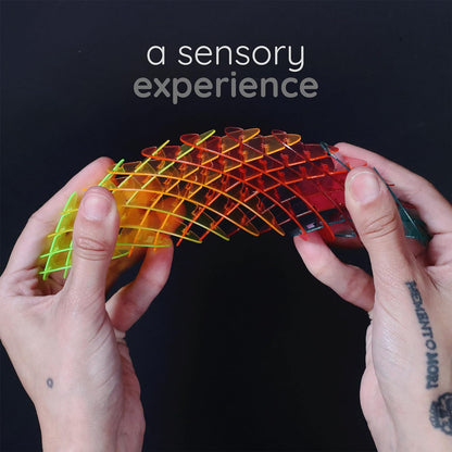 Worm 3D Sensory Figgy Fidget Toy, Rainbow, Small | Quiet Fidget Toy: Sensory Figgy Toy for Focus and Stress Relief; Satisfying Tactile Play for Classrooms, Desks, and Travel