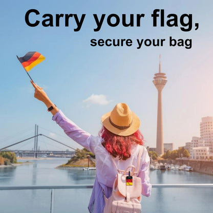 Germany Flag Smart Luggage Tags, QR-Enabled, 2-Pack