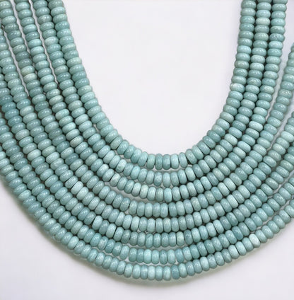 A-Grade Amazonite Rondelle Bead Strand, 10 mm