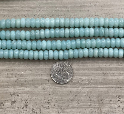 A-Grade Amazonite Rondelle Bead Strand, 10 mm