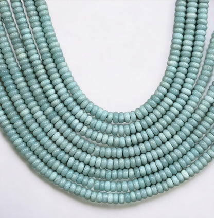 A-Grade Amazonite Rondelle Bead Strand, 10 mm