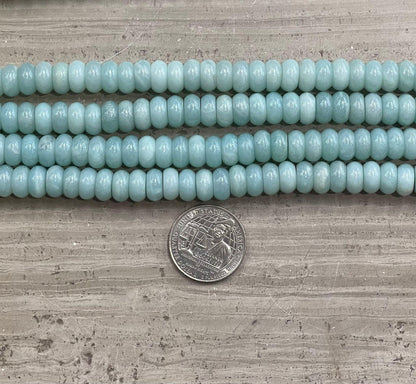 A-Grade Amazonite Rondelle Bead Strand, 10 mm