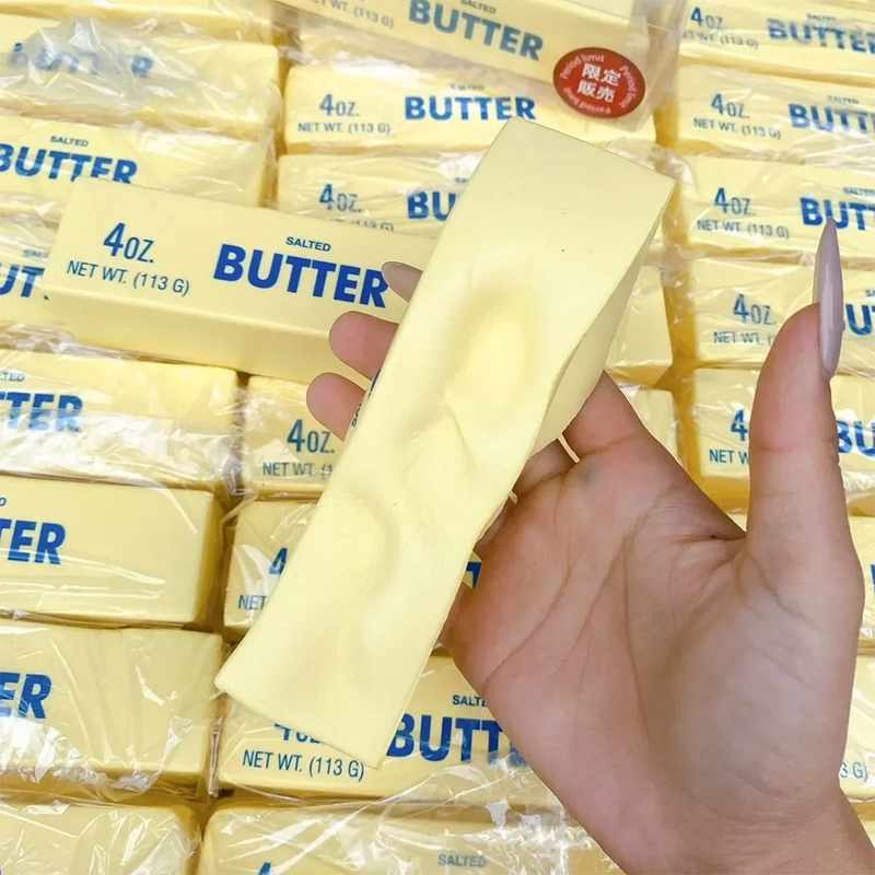Soft Butter Stick Squishy Fidget Toy - Perfect Stress Relief for Anxiety and ADHD