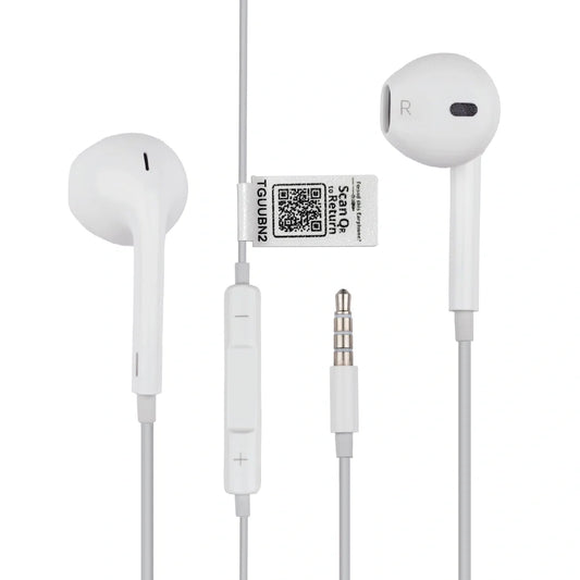 Wired Earphones with QR Recovery Tag, 14.22 mm Drivers