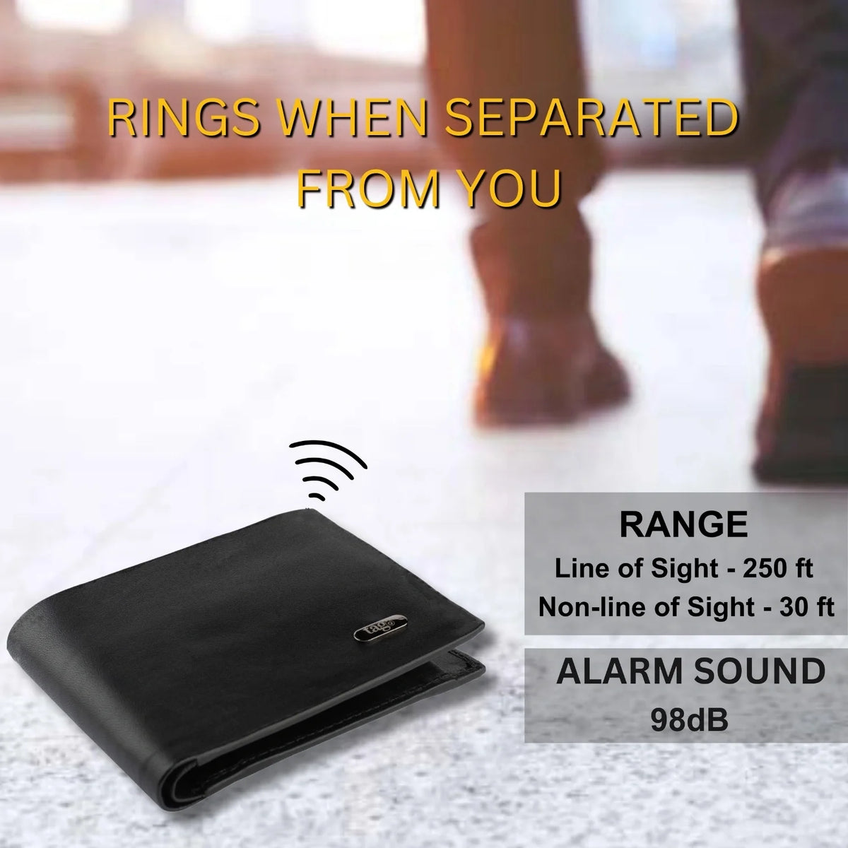 Smart Bifold Wallet with Bluetooth Tracker and RFID Protection