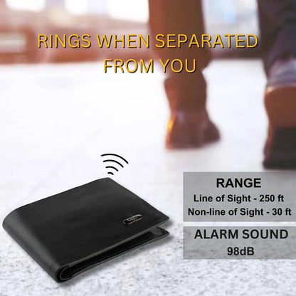 Smart Bifold Wallet with Bluetooth Tracker and RFID Protection